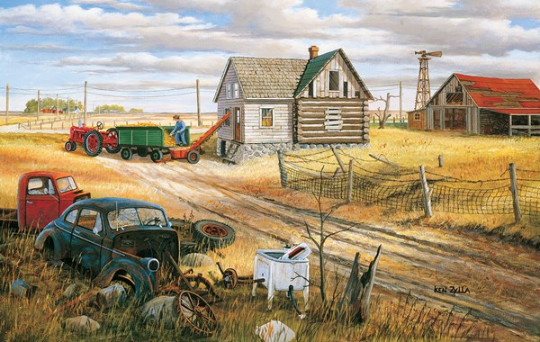 SunsOut (39612) - Ken Zylla: "Homestead and Corn Crib" - 550 brikker puslespil