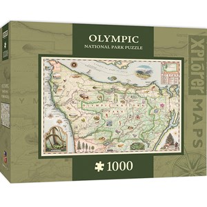 MasterPieces (71766) - "Olympic Map" - 1000 brikker puslespil