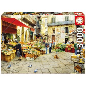 Educa (16780) - "La Vucciria Market, Palermo" - 3000 brikker puslespil