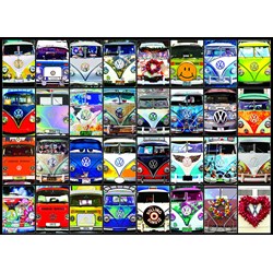 Eurographics (6000-0870) - "VW Cool Faces" - 1000 brikker puslespil