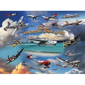 SunsOut (24526) - Larry Grossman: "Classic American Planes" - 1000 brikker puslespil