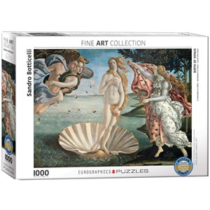 Eurographics (6000-5001) - Sandro Botticelli: "Venus' Fødsel" - 1000 brikker puslespil