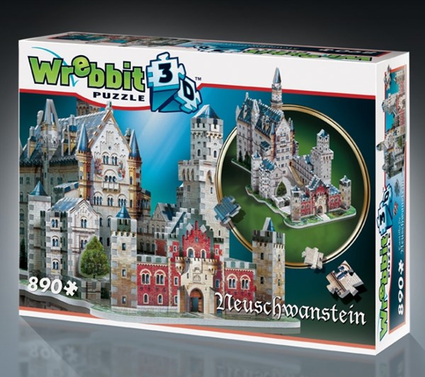 Wrebbit (W3D-2005) - "Neuschwanstein Castle" - 890 brikker puslespil