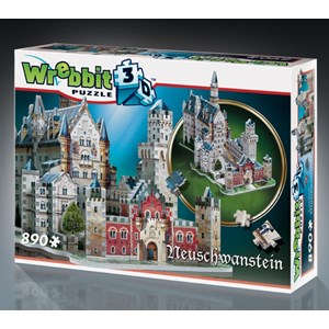 Wrebbit (W3D-2005) - "Neuschwanstein Castle" - 890 brikker puslespil