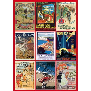 Piatnik (547546) - "Vintage Transport Posters" - 1000 brikker puslespil