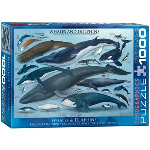 Eurographics (6000-0082) - "Whales & Dolphins" - 1000 brikker puslespil