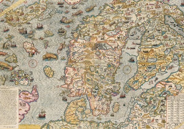 Piatnik (545641) - "Carta Marina, 1572" - 1000 brikker puslespil