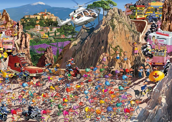 Piatnik (548246) - François Ruyer: "Bicycle Race" - 1000 brikker puslespil