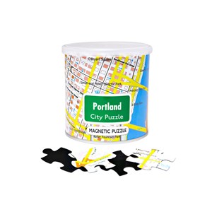 Geo Toys (GEO 247) - "City Magnetic Puzzle Portland" - 100 brikker puslespil