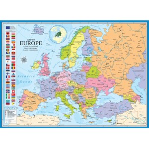 Eurographics (6000-0789) - "Map of Europe" - 1000 brikker puslespil