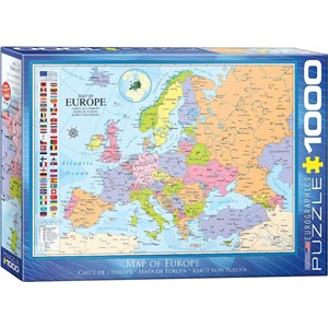 Eurographics (6000-0789) - "Map of Europe" - 1000 brikker puslespil