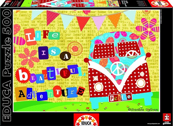 Educa (16278) - "Life is a Beautiful Adventure" - 500 brikker puslespil