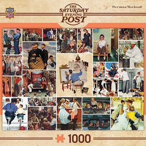 MasterPieces (71621) - Norman Rockwell: "Rockwell Collage" - 1000 brikker puslespil