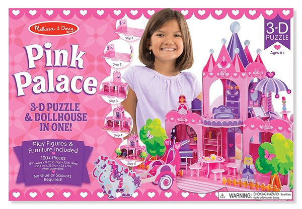 Melissa and Doug (9462) - "Pink Palace" - 100 brikker puslespil