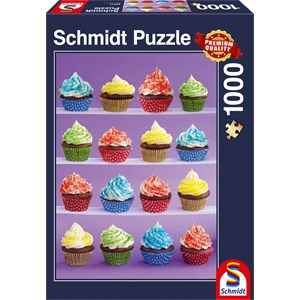 Schmidt Spiele (58217) - "Cupcakes Delight" - 1000 brikker puslespil