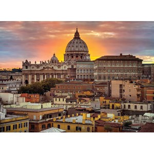 Clementoni (39341) - "Rome at the Sunset" - 1000 brikker puslespil