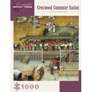 Pomegranate (AA908) - Norman Rockwell: "Crestwood Commuter Station" - 1000 brikker puslespil