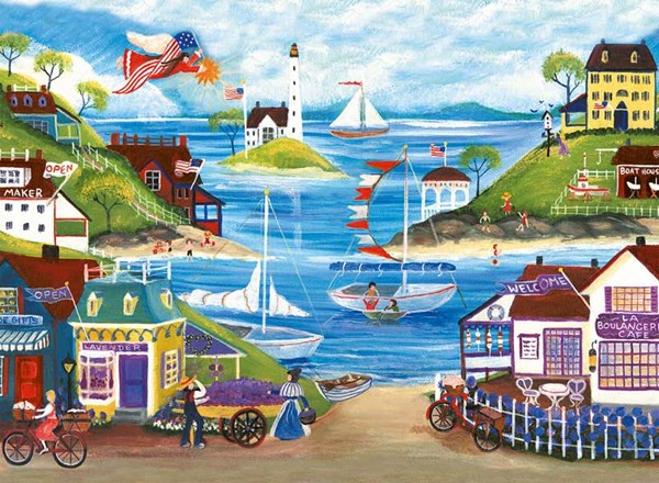 Ravensburger (14125) - Cheryl Bartley: "Lovely Seaside" - 500 brikker puslespil