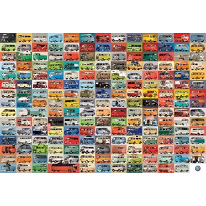 Eurographics (8220-0783) - "The Volkswagon Groovy Bus Collage" - 2000 brikker puslespil