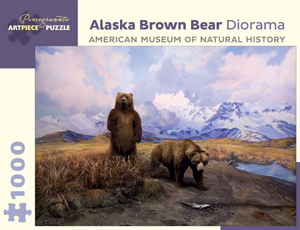 Pomegranate (AA940) - "Alaska Brown Bear Diorama" - 1000 brikker puslespil