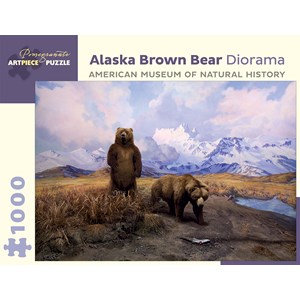 Pomegranate (AA940) - "Alaska Brown Bear Diorama" - 1000 brikker puslespil