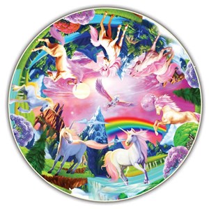 A Broader View (393) - "Unicorn Bliss (Round Table Puzzle)" - 50 brikker puslespil
