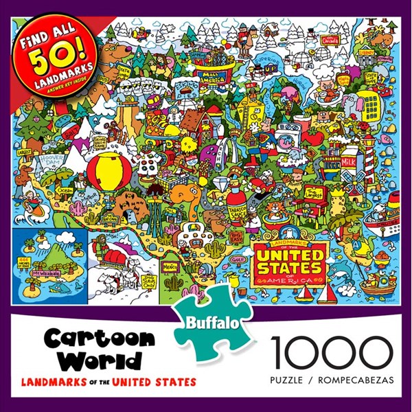 Buffalo Games (11524) - "Landmarks of the United States" - 1000 brikker puslespil