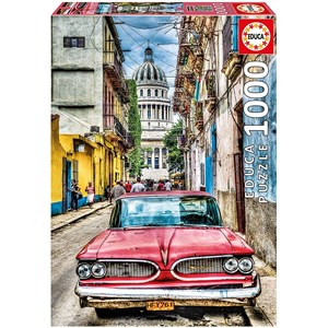 Educa (16754) - "Vintage Car In Old Havana" - 1000 brikker puslespil
