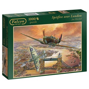Falcon (11126) - "Spitfire Over London" - 1000 brikker puslespil