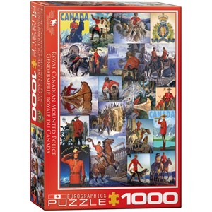 Eurographics (6000-0777) - "Royal Canadian Mounted Police, Collage" - 1000 brikker puslespil
