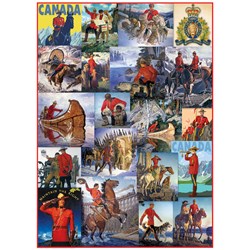 Eurographics (6000-0777) - "Royal Canadian Mounted Police, Collage" - 1000 brikker puslespil