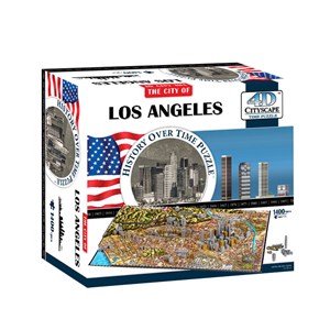4D Cityscape (40082) - "Los Angeles" - 1400 brikker puslespil