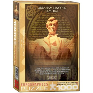 Eurographics (6000-1433) - "Abraham Lincoln" - 1000 brikker puslespil