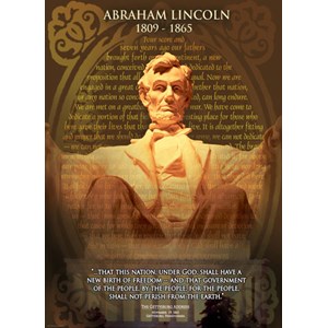 Eurographics (6000-1433) - "Abraham Lincoln" - 1000 brikker puslespil
