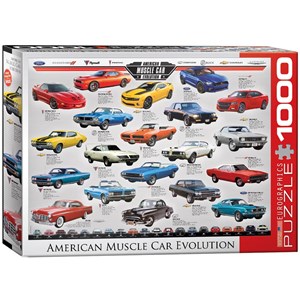 Eurographics (6000-0682) - "American Muscle Car Evolution" - 1000 brikker puslespil