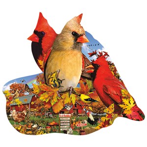 SunsOut (97204) - Lori Schory: "Fall Cardinals" - 800 brikker puslespil