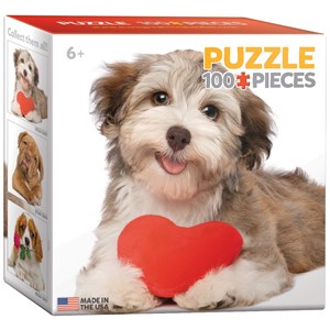 Eurographics (8104-0615) - "Dog with Heart" - 100 brikker puslespil