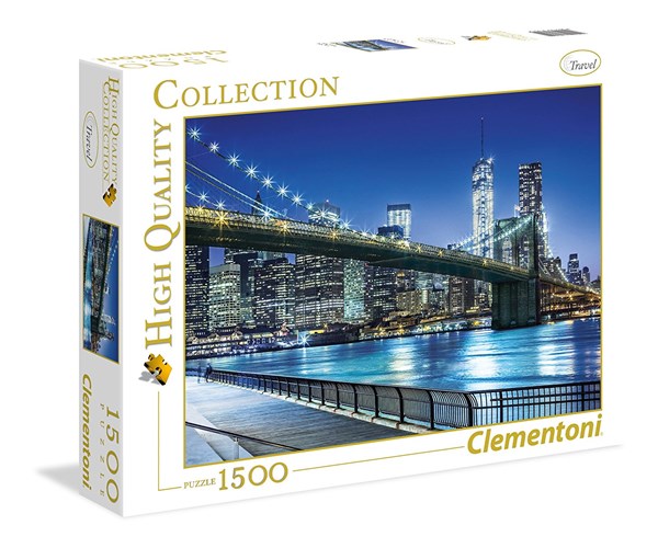 Clementoni (31804) - "New York by night" - 1500 brikker puslespil