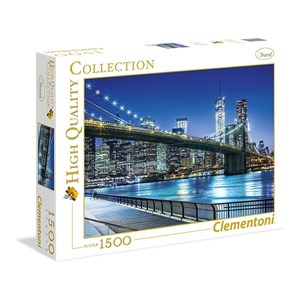 Clementoni (31804) - "New York by night" - 1500 brikker puslespil