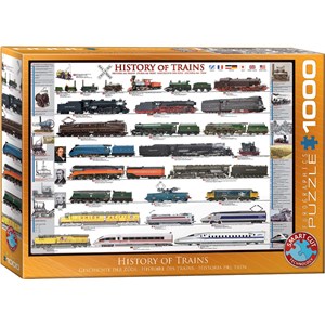 Eurographics (6000-0251) - "History of Trains" - 1000 brikker puslespil