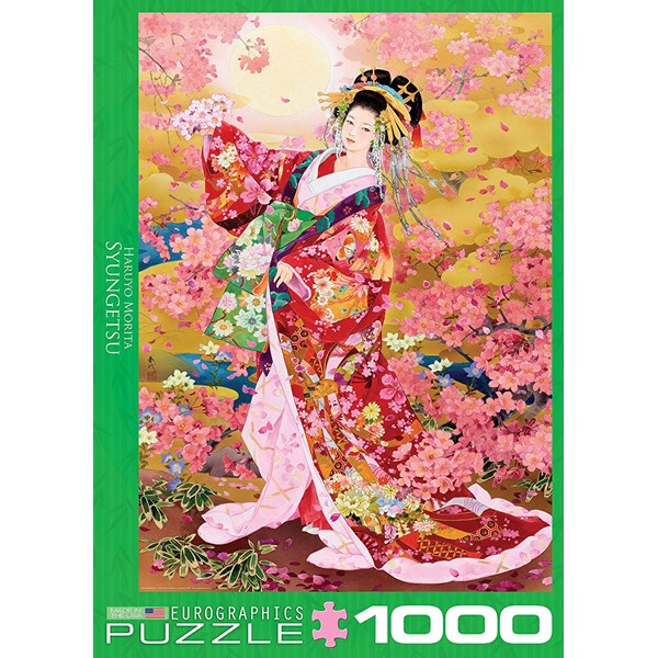Eurographics (6000-0984) - Haruyo Morita: "Syungetsu, Pink Cherry Blossoms" - 1000 brikker puslespil