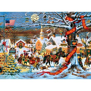 Buffalo Games (11425) - Charles Wysocki: "Small Town Christmas" - 1000 brikker puslespil