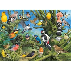 Eurographics (6000-0967) - John Francis: "Garden Birds" - 1000 brikker puslespil