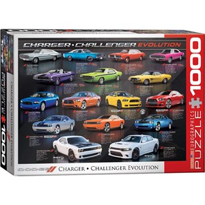 Eurographics (6000-0949) - "Dodge Charger Challenger Evolution" - 1000 brikker puslespil