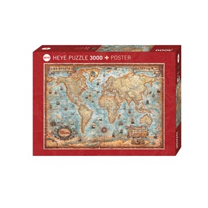 Heye (29275) - "The World" - 3000 brikker puslespil