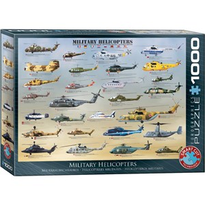 Eurographics (6000-0088) - "Helikoptere" - 1000 brikker puslespil