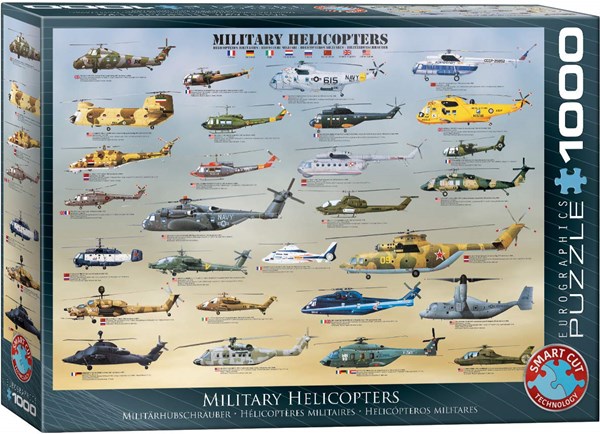 Eurographics (6000-0088) - "Helikoptere" - 1000 brikker puslespil