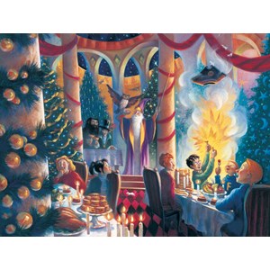 New York Puzzle Co (NPZHP1609) - "Christmas at Hogwarts, Harry Potter" - 500 brikker puslespil