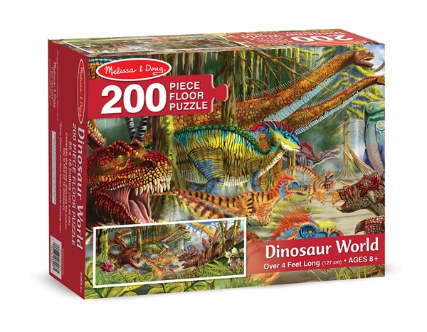 Melissa and Doug (8908) - "Dinosaur World" - 200 brikker puslespil