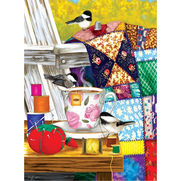 SunsOut (12550) - "Afternoon Quilt Mending" - 500 brikker puslespil